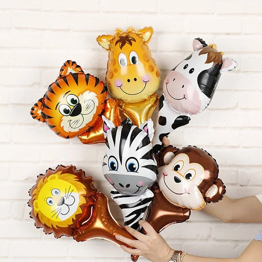 Billion Balloons 14" Mini Animal Foil Balloon Animal Stick Safari Foil Balloon