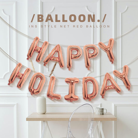 Happy Holidays Aluminum Foil Balloons for decoration