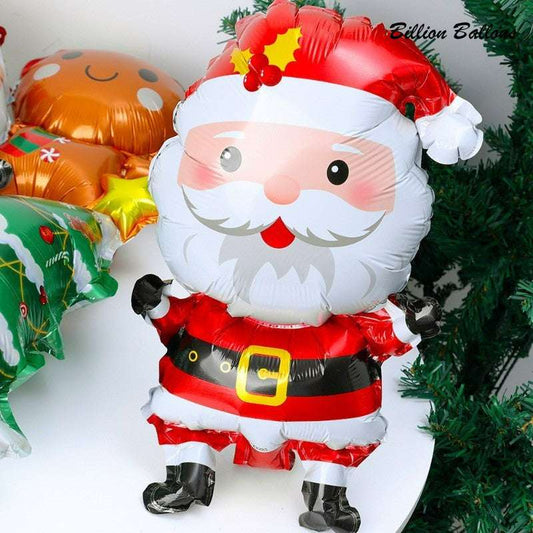 Billion Balloons 4D Large Christmas Standing Balloon Snowman Santa Xmas Tree Foil Balloon