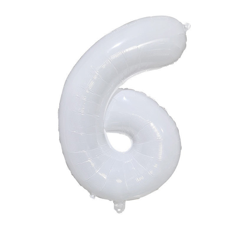 Billion Balloons 32Inches Birthday Anniversary Balloons White Crown Number Foil Balloon