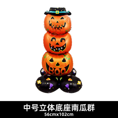 120cm Halloween Party Balloon Witch Skeleton Spider Base Min.50PCS