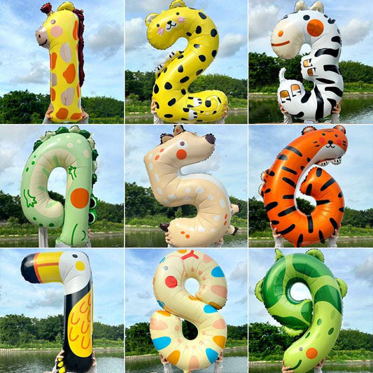Billion Balloons 40inch Cartoon Animal Shaped Number Balloons