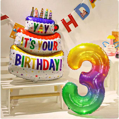 Billion Balloons 2/3Feet Teddy Bear Cakes Foil Balloon