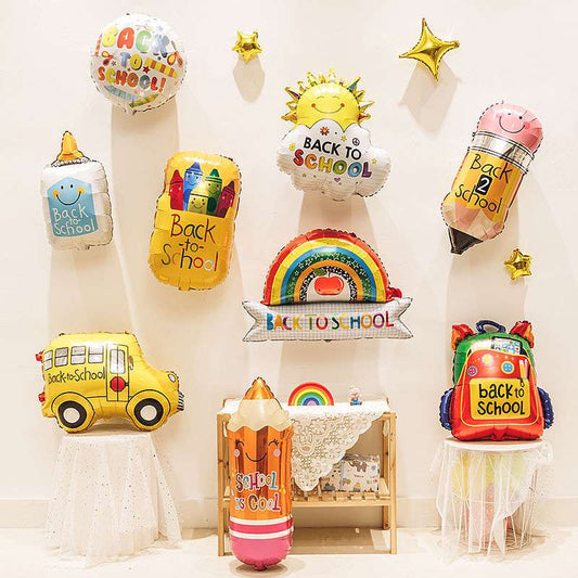 Back-to-School Season Decoration for Kindergarten Classroom Aluminum Foil Balloons