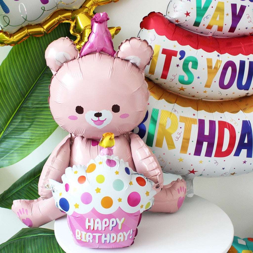 Billion Balloons 2/3Feet Teddy Bear Cakes Foil Balloon
