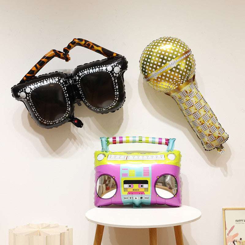 Billion Balloon Photography Camera Microphone Radio Skate Aluminum Foil Balloons