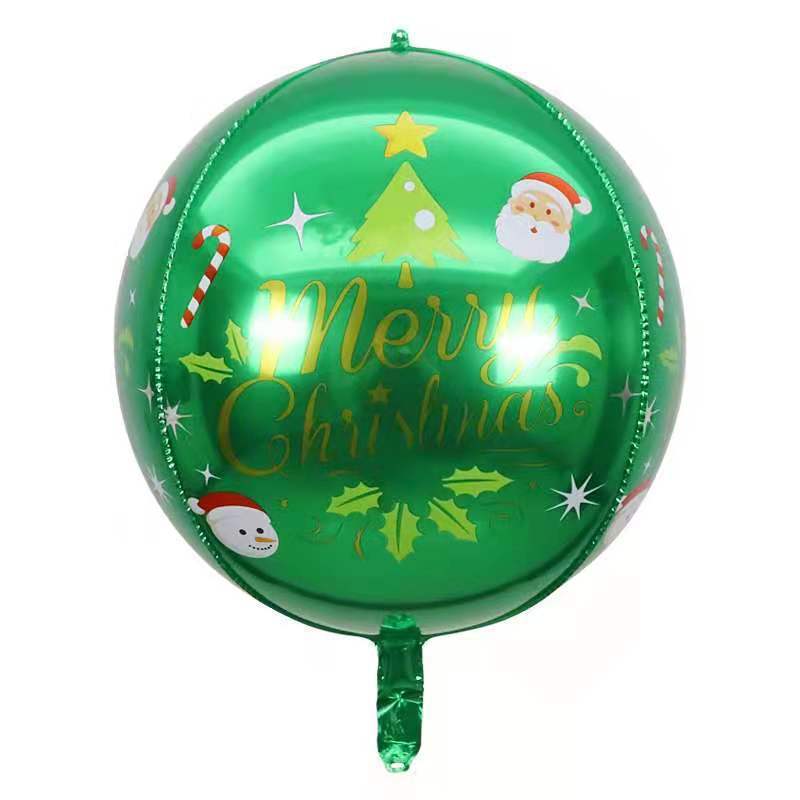 22-Inch 4D Balloon Merry Christmas Aluminum Film Balloon Min.50PCS