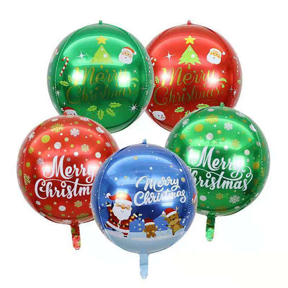 22-Inch 4D Balloon Merry Christmas Aluminum Film Balloon Min.50PCS