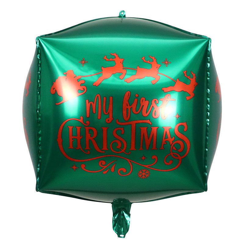 22-Inch 4D Balloon Merry Christmas Aluminum Film Balloon Min.50PCS