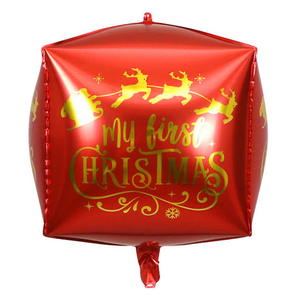 22-Inch 4D Balloon Merry Christmas Aluminum Film Balloon Min.50PCS
