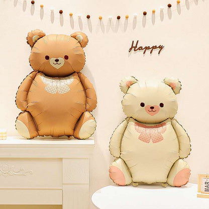 Billion Balloons INS Style Matte Bear Cake Aluminum Film Balloons