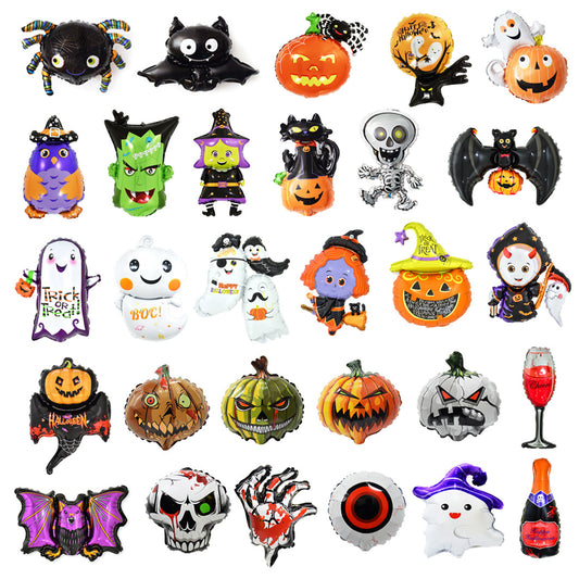 Mini Halloween Decor Balloons Ghost Festival Bat Pumpkin Skull Film Min.100PCS
