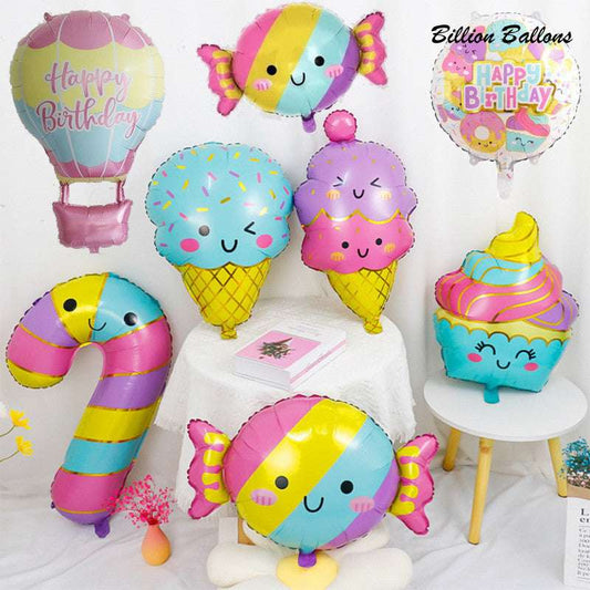 Billion Balloons 1/6Pcs Ice Cream Candy Dessert Series Balloons