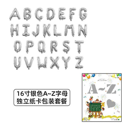 16 Inches Birthday Creative A to Z Foil Balloon Pack Min.50PCS