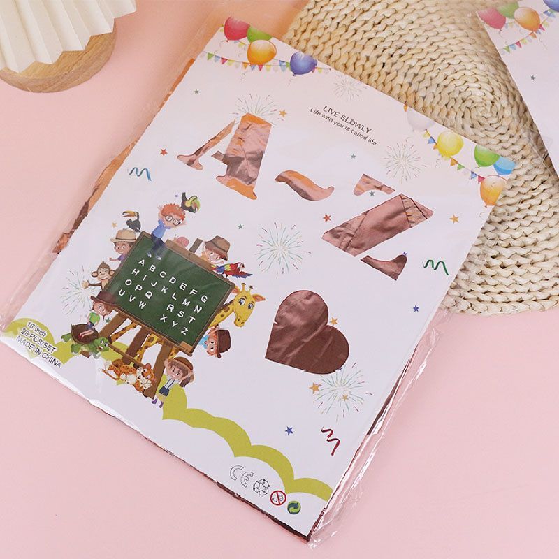 16 Inches Birthday Creative A to Z Foil Balloon Pack Min.50PCS