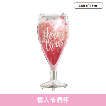 Aluminum Foil Heart Balloons for Valentine Wedding
