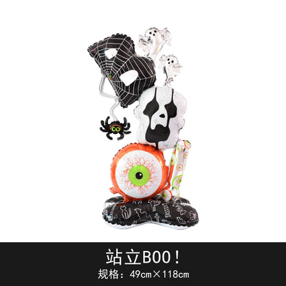 120cm Halloween Party Balloon Witch Skeleton Spider Base Min.50PCS