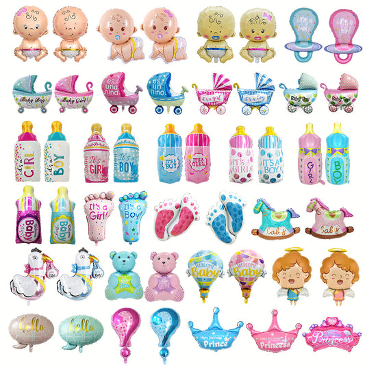 Aluminum Foil Carousel Balloon Baby First Birthday Min.50PCS