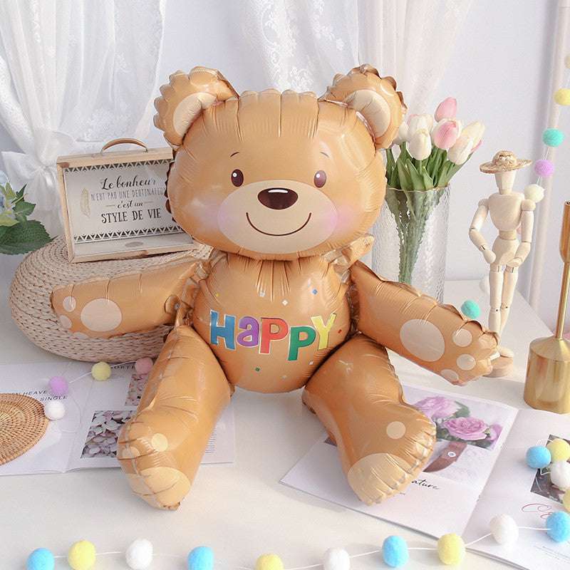 Billion Balloons 2/3Feet Teddy Bear Cakes Foil Balloon