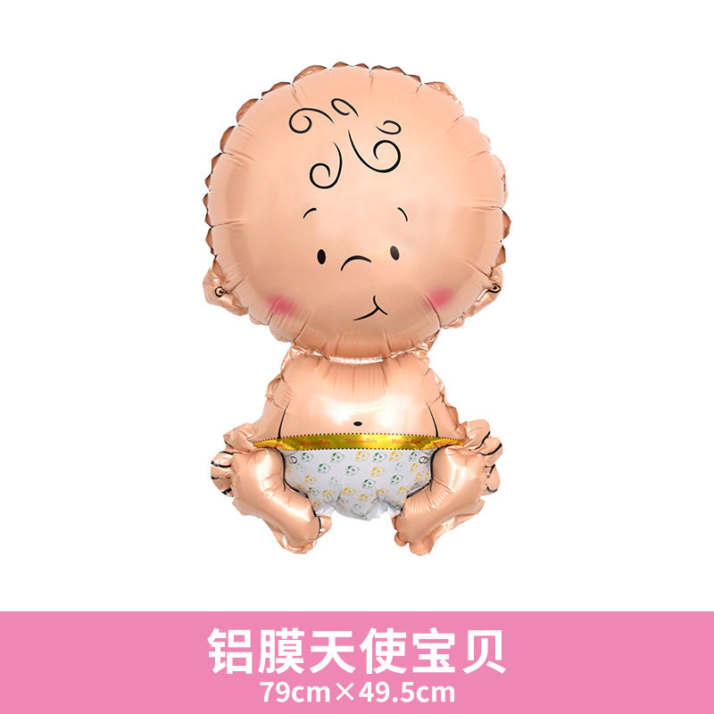 Aluminum Foil Carousel Balloon Baby First Birthday Min.50PCS