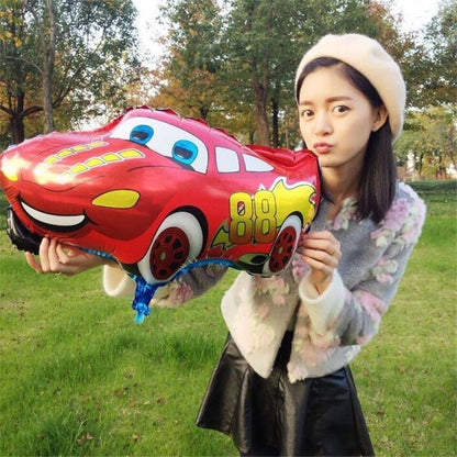 Billion Balloons 4D Car Excavator Fire Truck Ambulance Police Car School Bus Train Vehicle Tank Aluminum Foil Balloon
