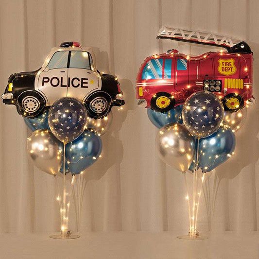 Billion Balloons Boy's Car Police Car Fire Truck Balloon