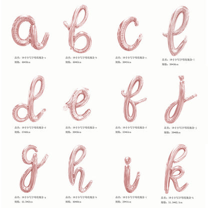 18inch Gold Letter Balloons Wedding Decor Aluminum Foil Min.50PCS