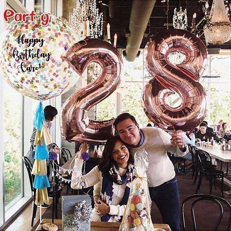 Billion Balloons 32 Inch Aluminium Foil Number Decoration Number Balloon Party Supplies