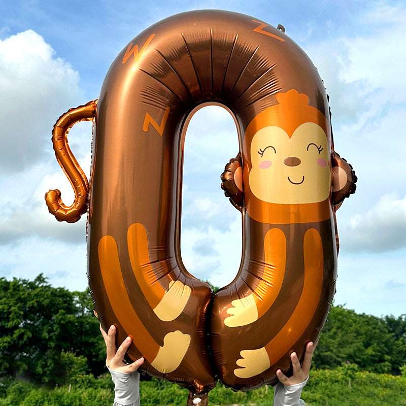 Billion Balloons 40inch Cartoon Animal Shaped Number Balloons