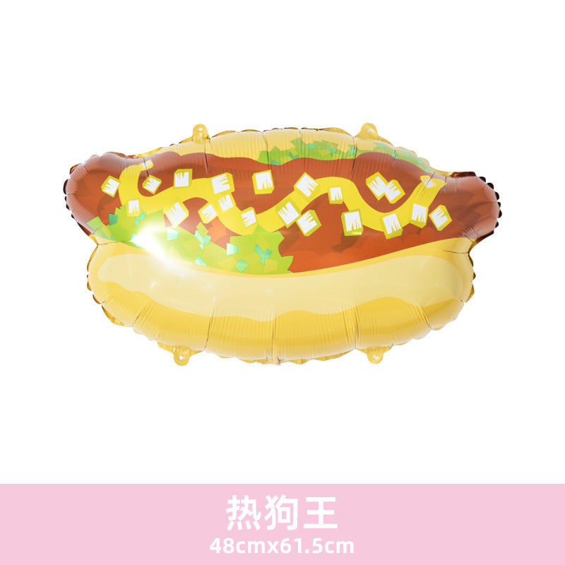 Donut Popcorn Hot Dog Ice Cream Birthday Food Dessert Balloon