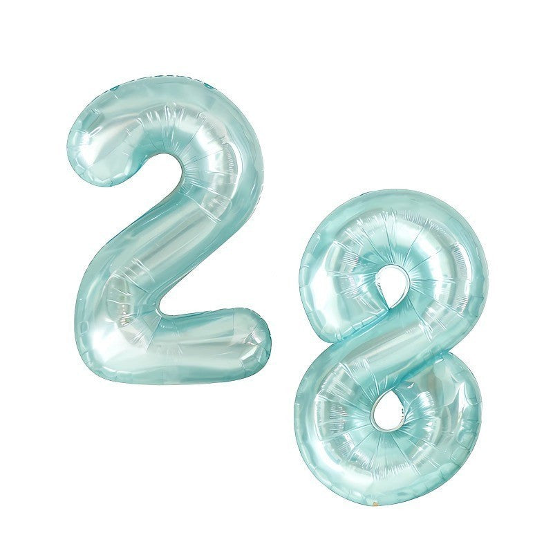 Billion Balloons 32Inch Blue Crystal Digital Balloon Birthday Balloon
