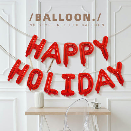 Happy Holidays Aluminum Foil Balloons for decoration