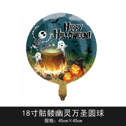 120cm Halloween Party Balloon Witch Skeleton Spider Base Min.50PCS