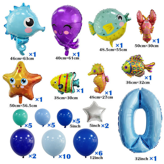 Billion Balloons Ocean Theme Party Animal Aluminum Film Balloon
