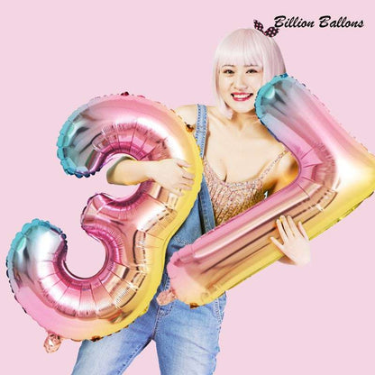 Billion Balloons 32 Inch Aluminium Foil Number Decoration Number Balloon Party Supplies