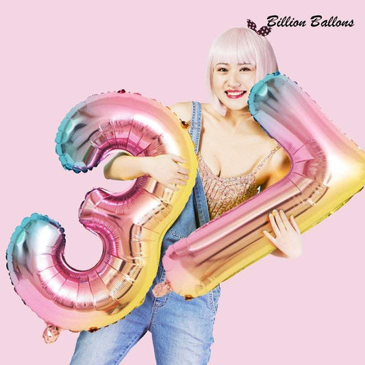 Billion Balloons 32 Inch Aluminium Foil Number Decoration Number Balloon Party Supplies