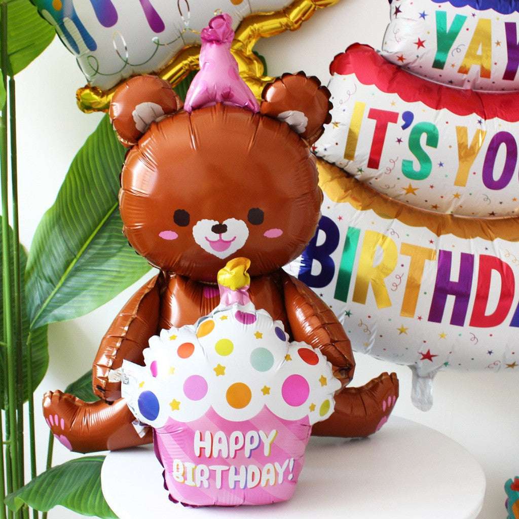 Billion Balloons 2/3Feet Teddy Bear Cakes Foil Balloon
