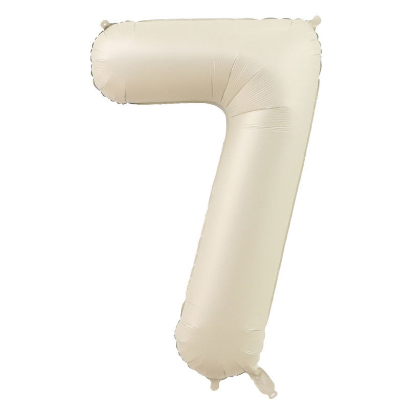 Billion Balloons 18/40Inch Number Balloons 0-9 Large Digital Heart Foil Beige Balloon
