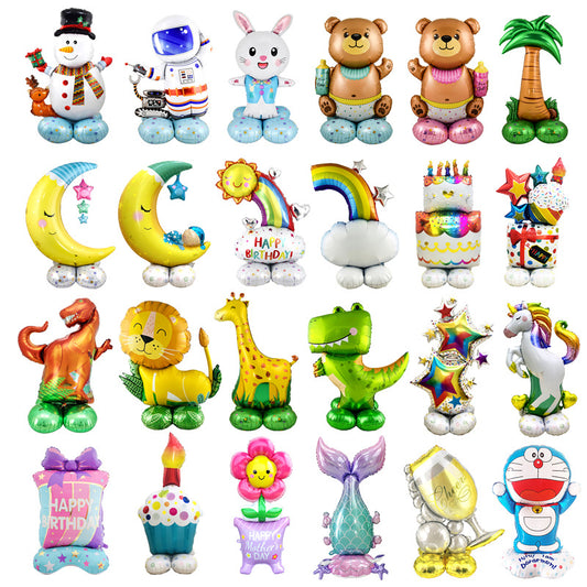 Large Cartoon Aluminum Film Balloon Standing Base Party