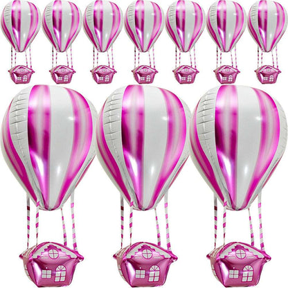 Billion Balloons [READY STOCK]  10 Pcs Kids Decor Hot Air Balloon Shaped Balloons