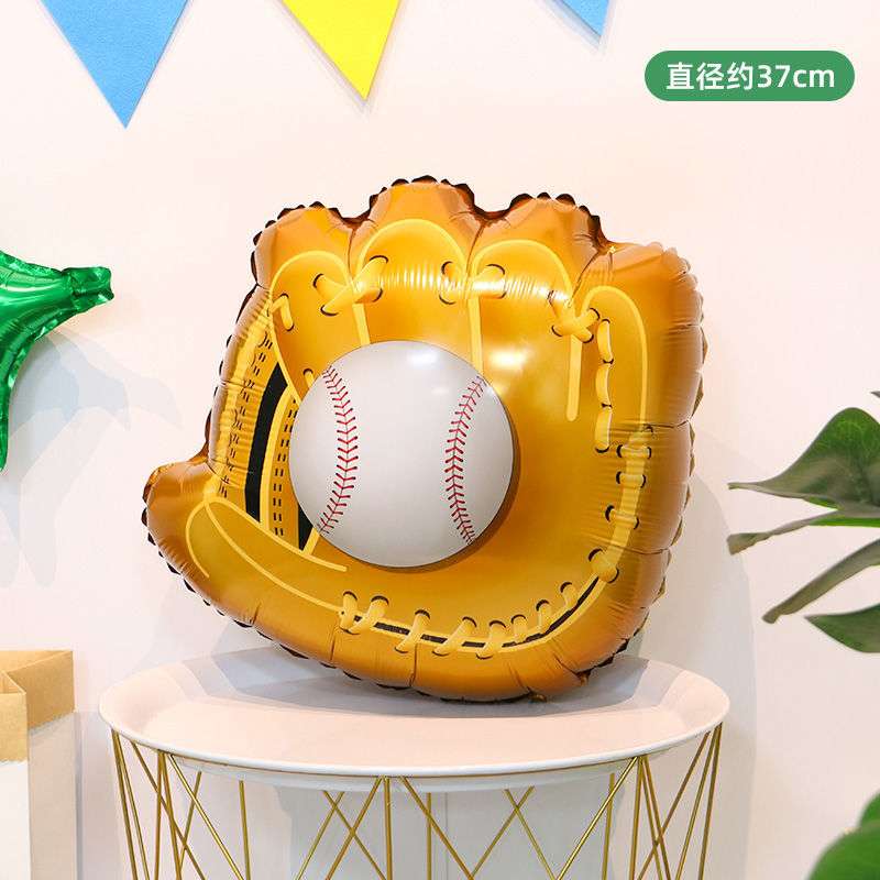 Rugby Aluminum Film Balloon Baseball Gloves Helium Balloon