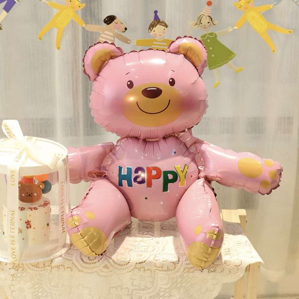 Billion Balloons 2/3Feet Teddy Bear Cakes Foil Balloon