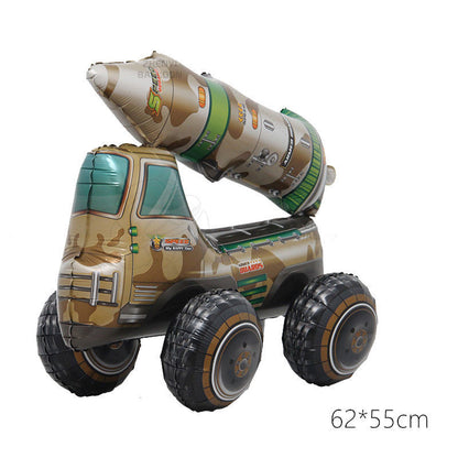 Billion Balloons 3D Car Aluminum Balloon Truck Tank Excavator Engineering Car Modeling Balloon Min.20PCS