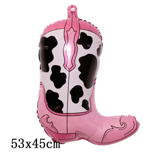 Billion Balloons Western Cowboy Themed Party Horse Shape Boot Balloons Hat Foil Balloon Min.50PCS