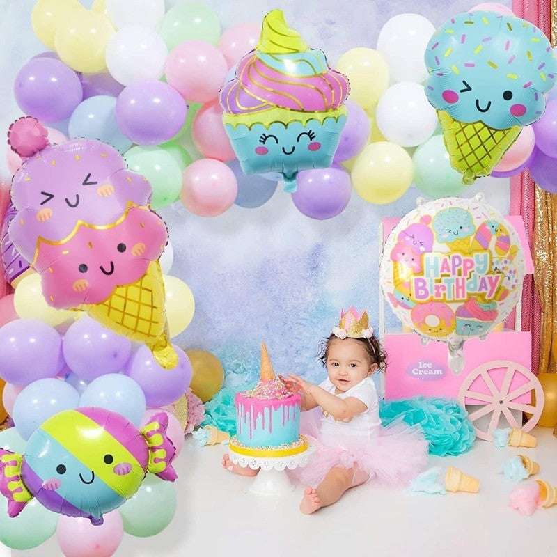 Billion Balloons 1/6Pcs Ice Cream Candy Dessert Series Balloons