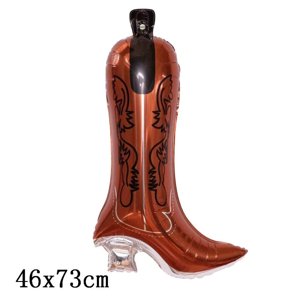 Billion Balloons Western Cowboy Themed Party Horse Shape Boot Balloons Hat Foil Balloon Min.50PCS