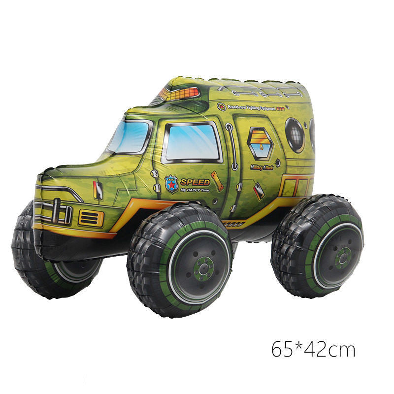 Billion Balloons 3D Car Aluminum Balloon Truck Tank Excavator Engineering Car Modeling Balloon Min.20PCS