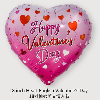 18“ Heart Foil Balloons for Valentine‘s Day Min.50PCS
