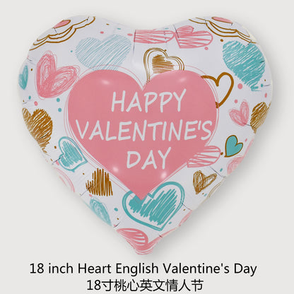 18“ Heart Foil Balloons for Valentine‘s Day Min.50PCS