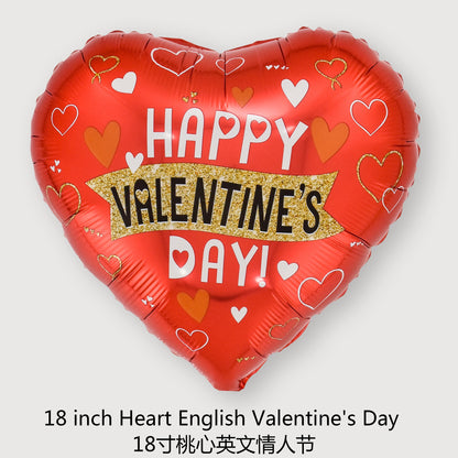18“ Heart Foil Balloons for Valentine‘s Day Min.50PCS